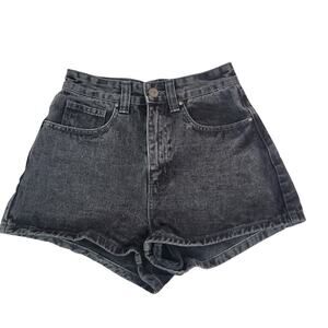 Cotton-On Black High Rise Mom Denim Shorts Size 2